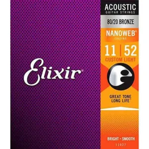 ELIXIR 木吉他弦 NANOWEB 薄包覆 11-52 黃銅