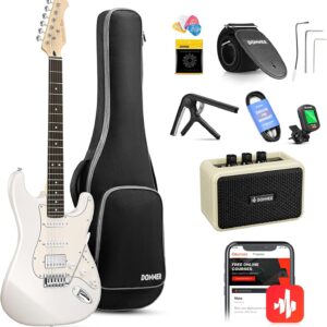 Donner DST-152 電吉他 白色(附琴袋、配件、藍牙音箱)